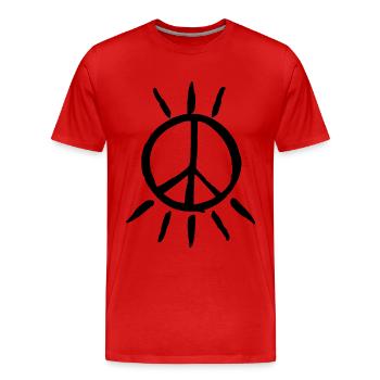 Signe de paix paix - T-shirt bio Premium Homme - rouge - Devant - Damien (186cm)