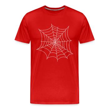 Netz 2 - Männer Premium Bio T-Shirt - Rot - Vorne - Damien (186cm)