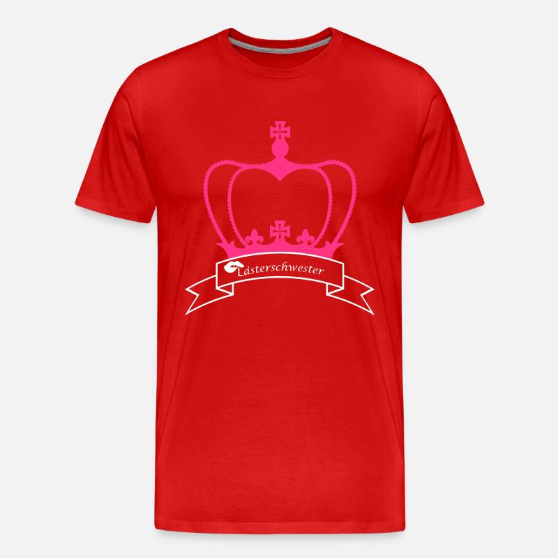 Lästerschwester - Männer Premium Bio T-Shirt - Rot