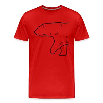 Polar Bear - Eisbär - Männer Premium Bio T-Shirt - Rot - Vorne - Damien (186cm)