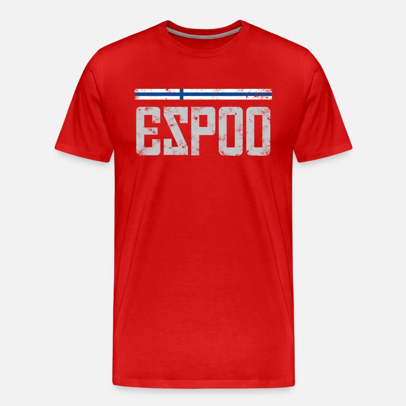 Espoo - Männer Premium Bio T-Shirt - Rot