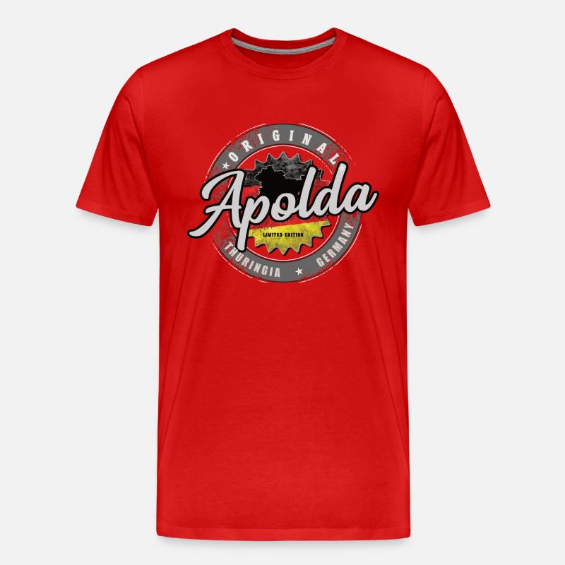 Original Germany Thüringen Apolda - Männer Premium Bio T-Shirt - Rot
