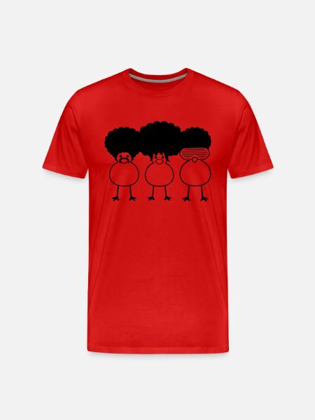 Funky Chicks - Männer Premium Bio T-Shirt - Rot