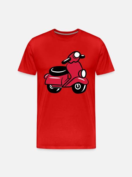 motorroller suess - Männer Premium Bio T-Shirt - Rot