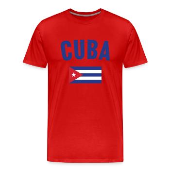 Kuba Flagge - Männer Premium Bio T-Shirt - Rot - Vorne - Damien (186cm)
