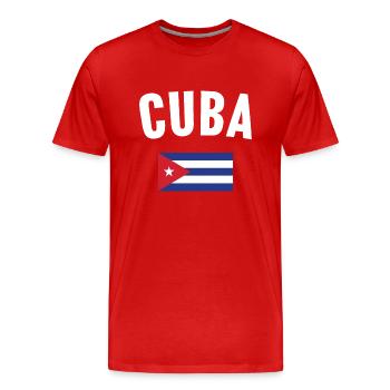 Kuba Flagge - Männer Premium Bio T-Shirt - Rot - Vorne - Damien (186cm)
