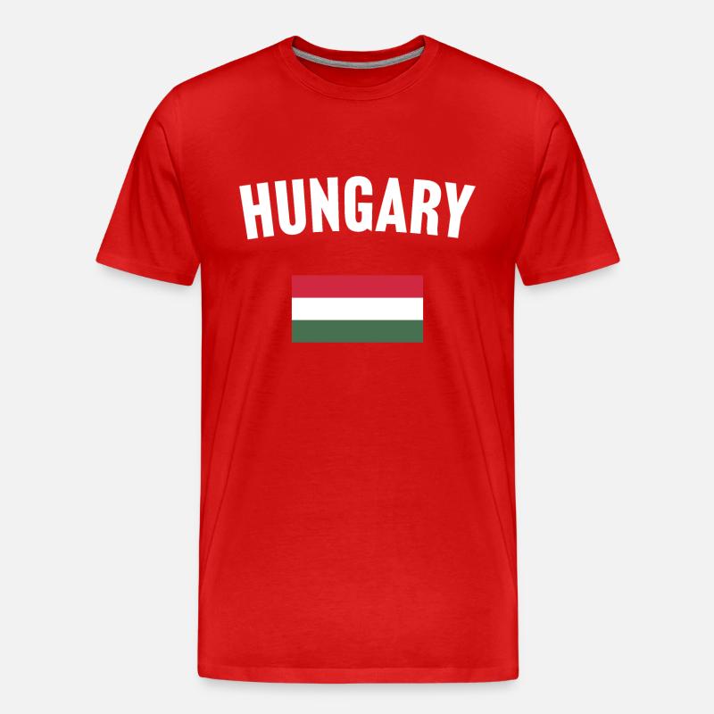 Ungarn Flagge - Männer Premium Bio T-Shirt - Rot
