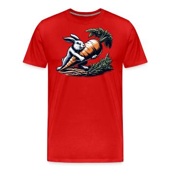 Bad Rabbit - Men's Premium Organic T-Shirt - red - Front - Damien (186cm)