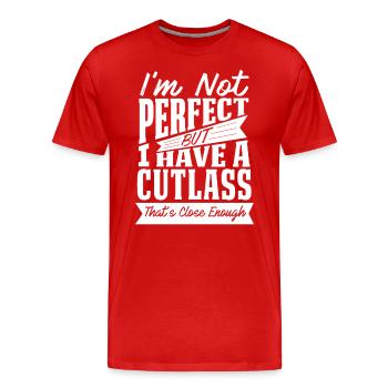 PERFECT WITH CUTLASS CAR - Men's Premium Organic T-Shirt - red - Front - Damien (186cm)