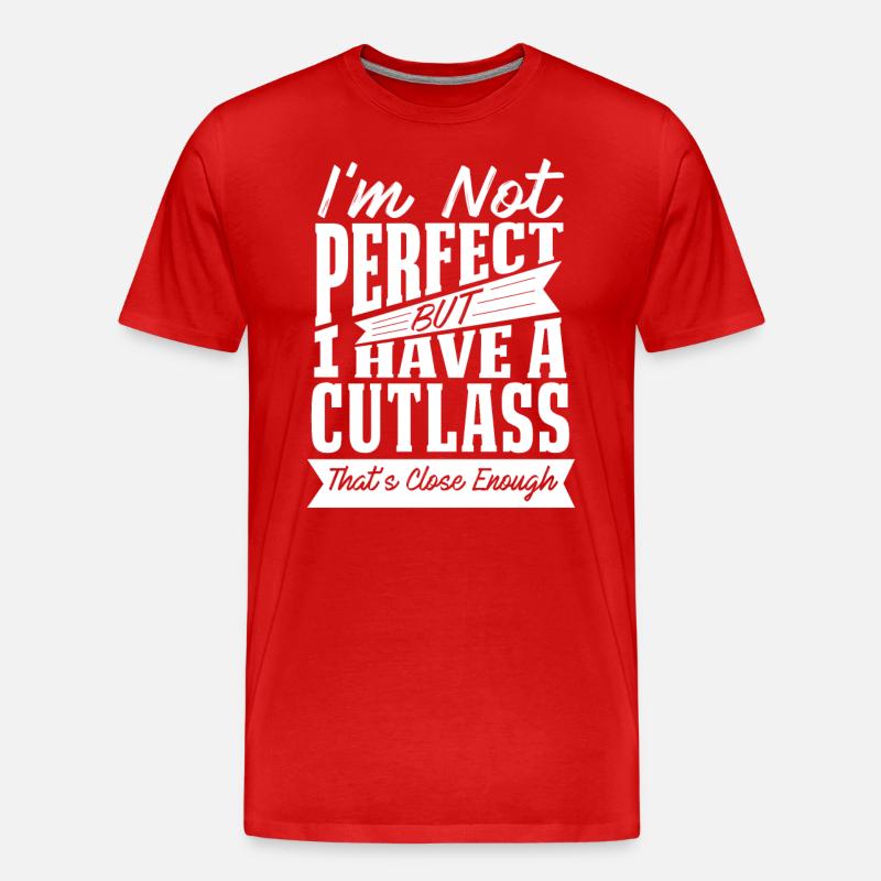 PERFEKT MIT CUTLASS AUTO - Männer Premium Bio T-Shirt - Rot