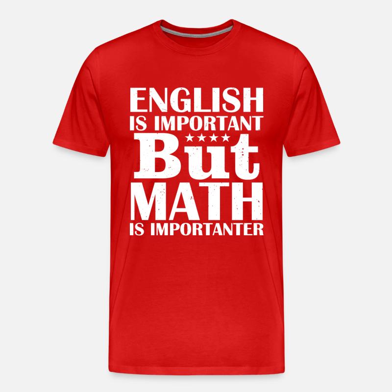 Englische Mathematik - Männer Premium Bio T-Shirt - Rot