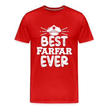 Gift for grandfather The best grandfather in the world - Men's Premium Organic T-Shirt - red - Front - Damien (186cm)