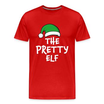Le Joli Elfe - T-shirt bio Premium Homme - rouge - Devant - Damien (186cm)