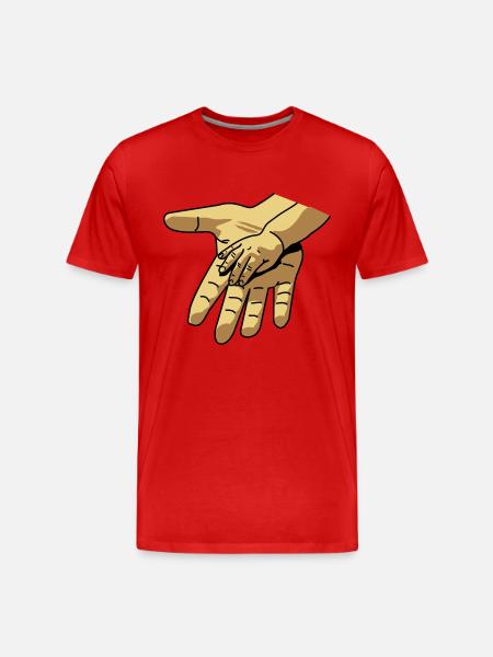 hand_in_hand - Men's Premium Organic T-Shirt - red