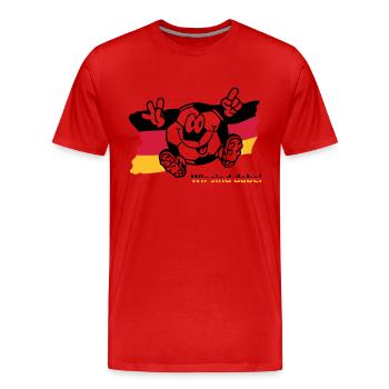 (ichdabei4) - Männer Premium Bio T-Shirt - Rot - Vorne - Damien (186cm)