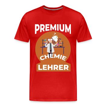 Chemistry - Men's Premium Organic T-Shirt - red - Front - Damien (186cm)