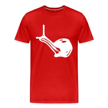 Escargot - T-shirt bio Premium Homme - rouge - Devant - Damien (186cm)