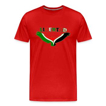 Aigle de Palestine. - T-shirt bio Premium Homme - rouge - Devant - Damien (186cm)