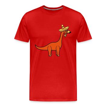 mexique amérique du sud sombrero moustache moustac - T-shirt bio Premium Homme - rouge - Devant - Damien (186cm)