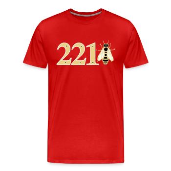 sherlock_221bee - Männer Premium Bio T-Shirt - Rot - Vorne - Damien (186cm)