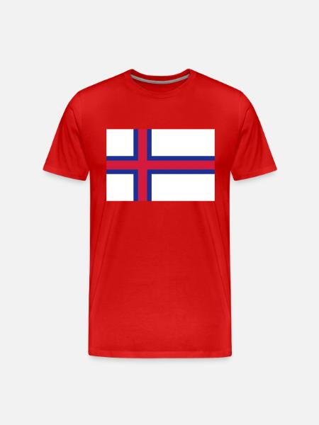 drapeau_iles_feroe - T-shirt bio Premium Homme - rouge
