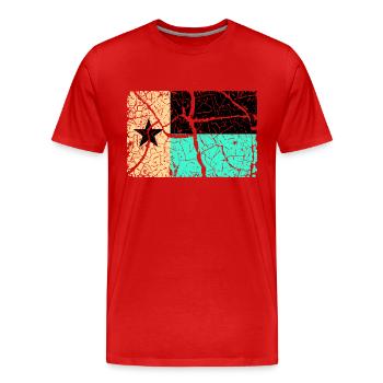 Texas flag - INVERTED - Men's Premium Organic T-Shirt - red - Front - Damien (186cm)