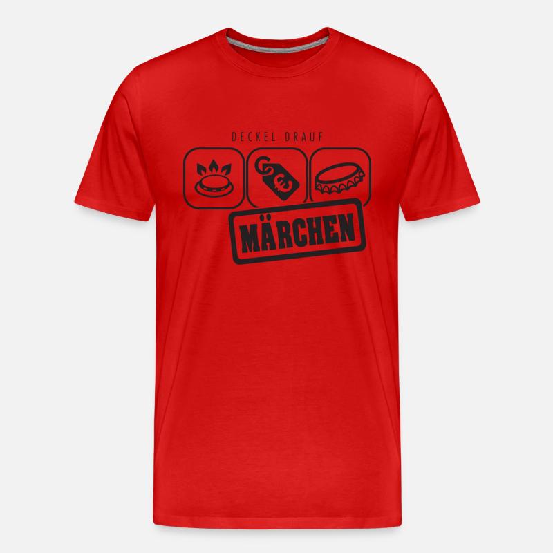 Gaspreis Deckel Märchen - Männer Premium Bio T-Shirt - Rot