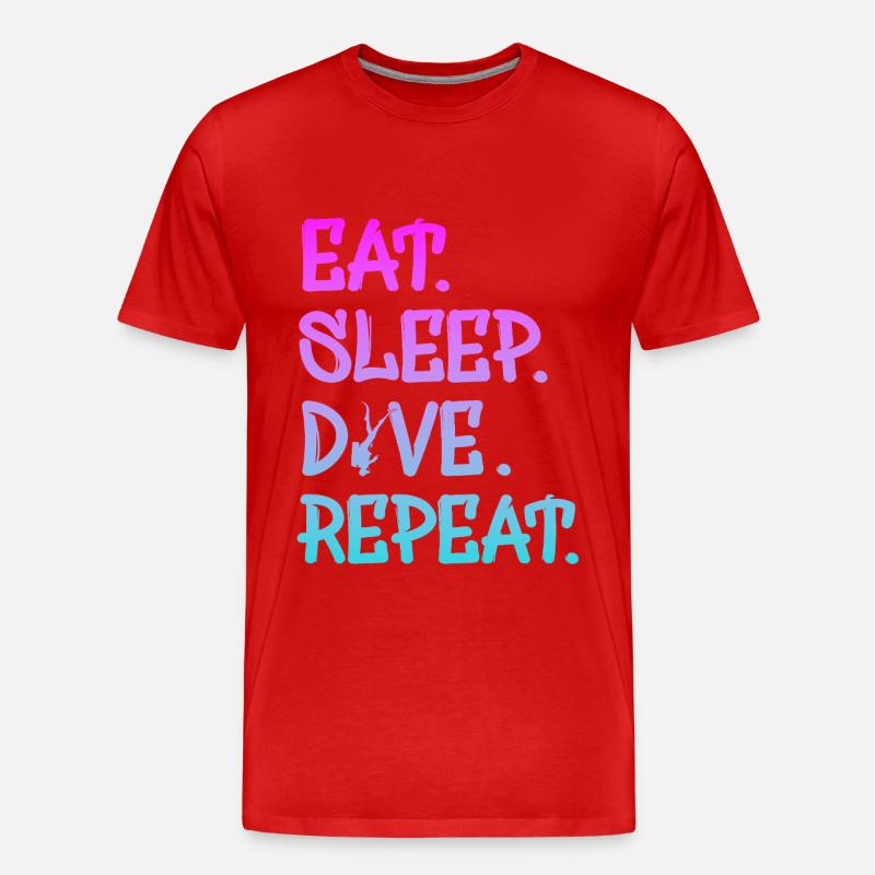 Tauchen - Diving - Scuba Diver - Männer Premium Bio T-Shirt - Rot