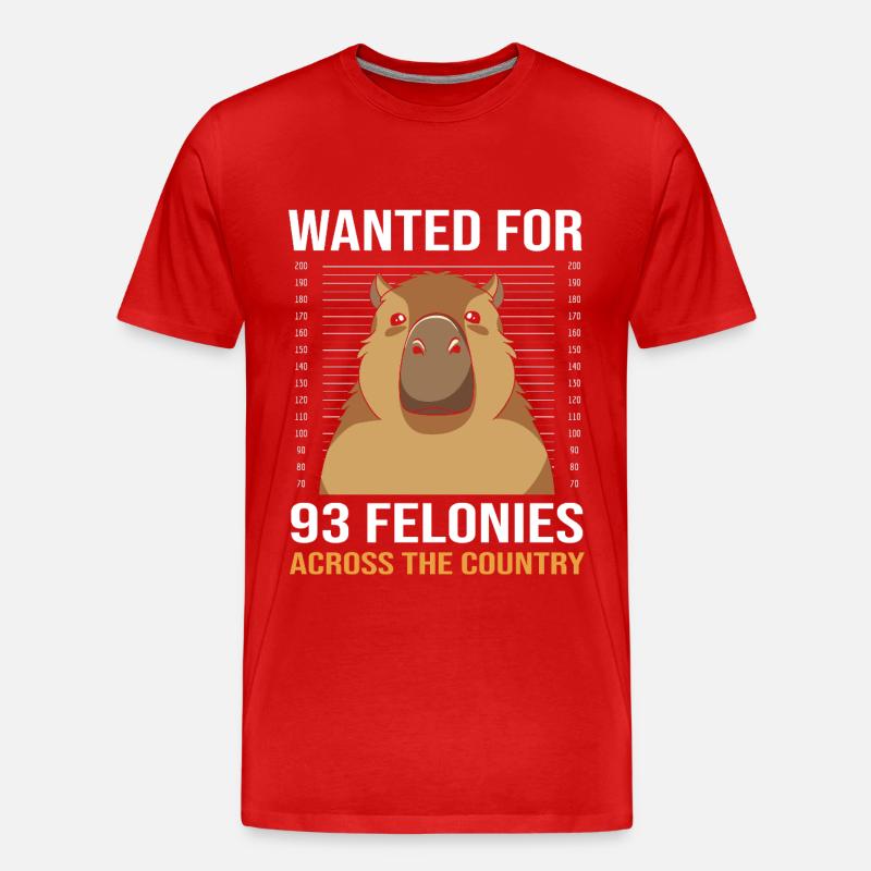 Capybara Capibara - Männer Premium Bio T-Shirt - Rot