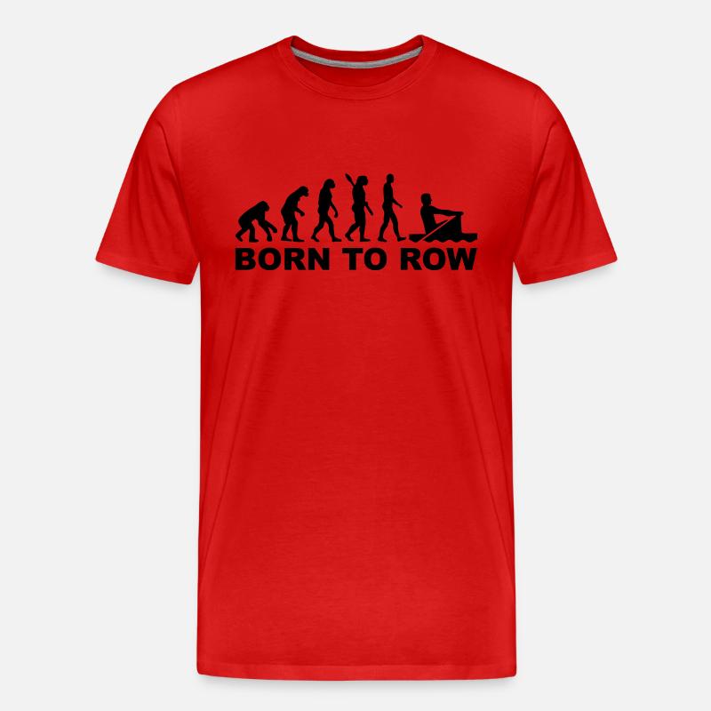 Evolution Rowing - Men's Premium Organic T-Shirt - red