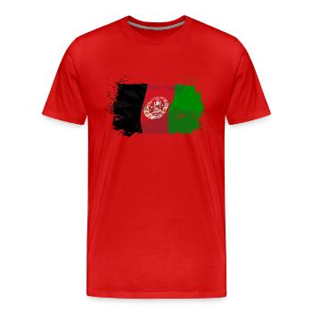 Afghanistan Flag - Männer Premium Bio T-Shirt - Rot - Vorne - Damien (186cm)
