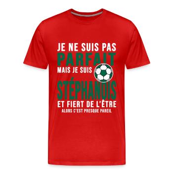 Saint étienne club football Club verts Stéphanois - T-shirt bio Premium Homme - rouge - Devant - Damien (186cm)