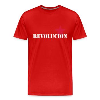 Revolucion - T-shirt bio Premium Homme - rouge - Devant - Damien (186cm)