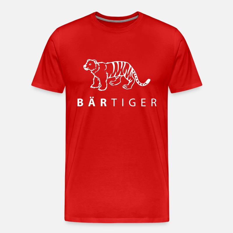 bärtiger - Männer Premium Bio T-Shirt - Rot