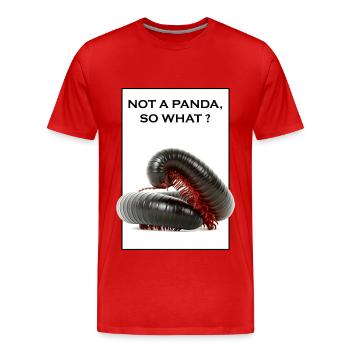 Not a panda, so what ? - T-shirt bio Premium Homme - rouge - Devant - Damien (186cm)