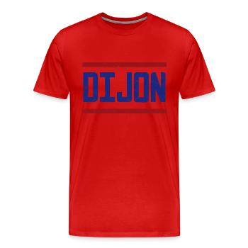 Dijon Vintage - Männer Premium Bio T-Shirt - Rot - Vorne - Damien (186cm)
