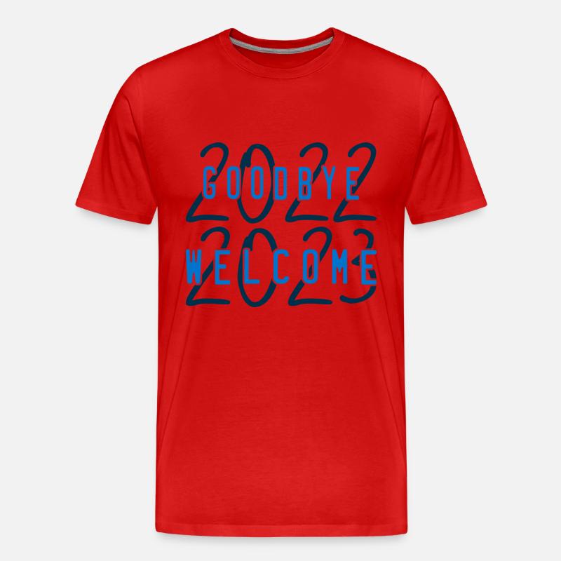 Willkommen 2023 - Männer Premium Bio T-Shirt - Rot