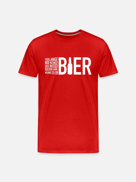 Wasser reichen. Bier - Männer Premium Bio T-Shirt - Rot