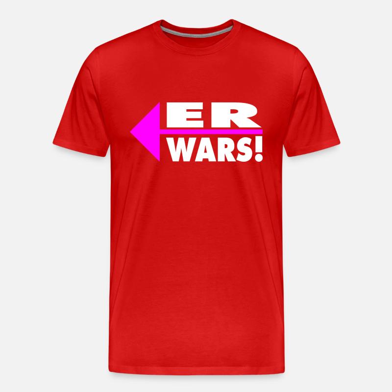 Er wars! Partner- oder Partyshirt - Männer Premium Bio T-Shirt - Rot