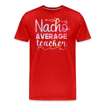 Zurück Zu Schulbindungs-regenbogen-sportunterricht - Männer Premium Bio T-Shirt - Rot - Vorne - Damien (186cm)