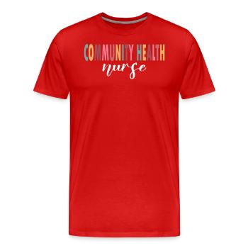Community Health Nurse Life - Männer Premium Bio T-Shirt - Rot - Vorne - Damien (186cm)