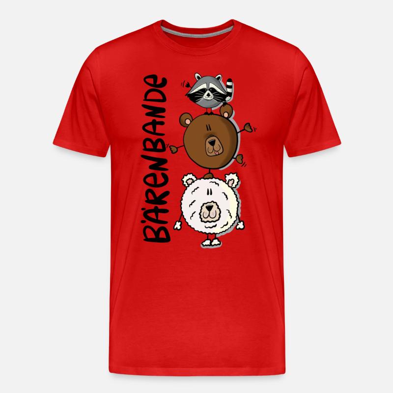 Bärenbande - Männer Premium Bio T-Shirt - Rot