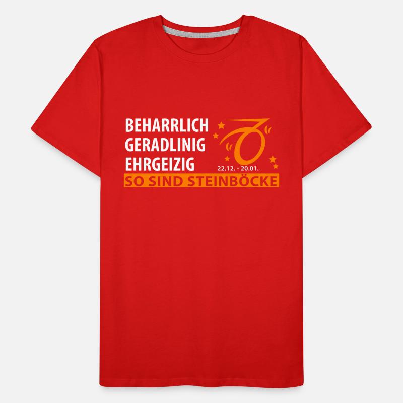 Sternzeichen Steinbock - Eigenschaften Männer Premium Bio T-Shirt