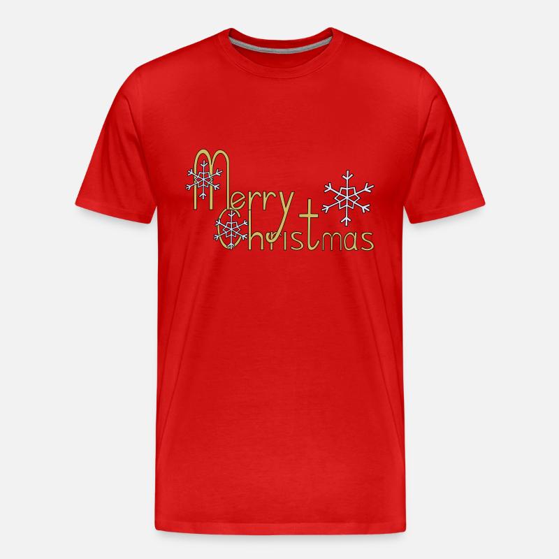 Merry Christmas - Männer Premium Bio T-Shirt - Rot