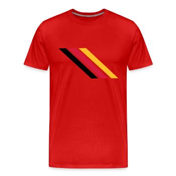 Deutschland Fahne - Männer Premium Bio T-Shirt - Rot - Vorne - Damien (186cm)