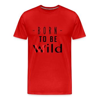 Geboren, um mild zu sein - Männer Premium Bio T-Shirt - Rot - Vorne - Damien (186cm)