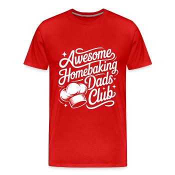 Club of Baking Dad's Dad Bakes Best - Men's Premium Organic T-Shirt - red - Front - Damien (186cm)