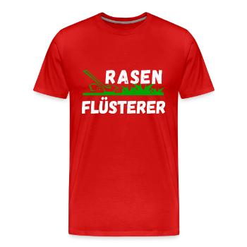Garten Gärnter Rasen Flüsterer witziger Spruch - Männer Premium Bio T-Shirt - Rot - Vorne - Damien (186cm)