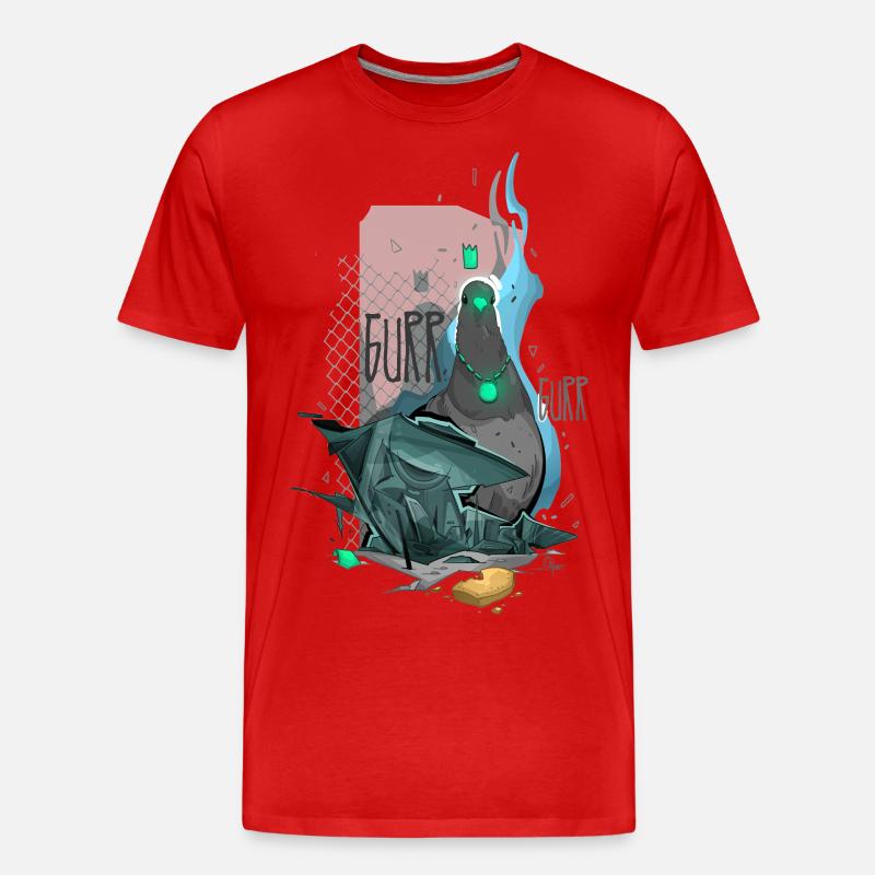 Taube - Männer Premium Bio T-Shirt - Rot