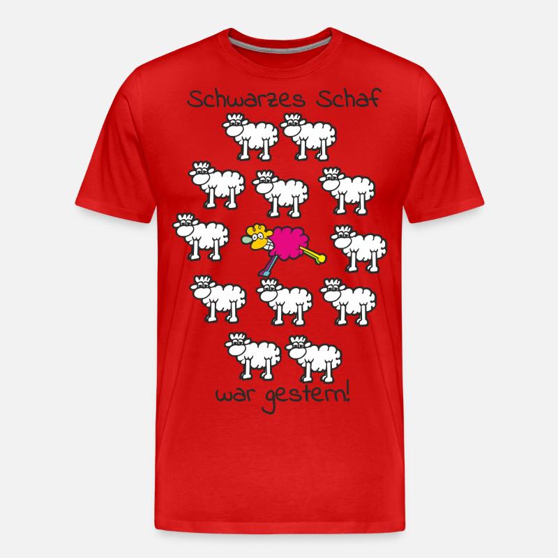 schwarzes Schaf war gestern - Männer Premium Bio T-Shirt - Rot